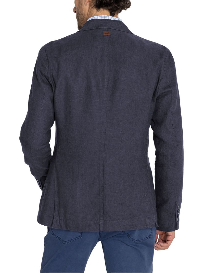 Chaqueta Lino Orgánico Hombre Amalfi Azul Rockford