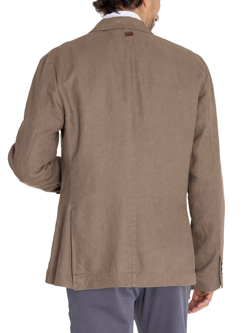 Chaqueta Lino Orgánico Hombre Amalfi Café Rockford