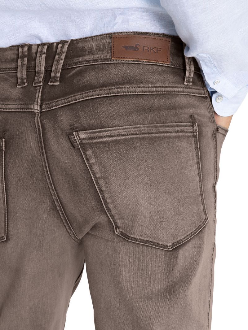 Jeans Algodón Orgánico Hombre Baycolor Café Rockford