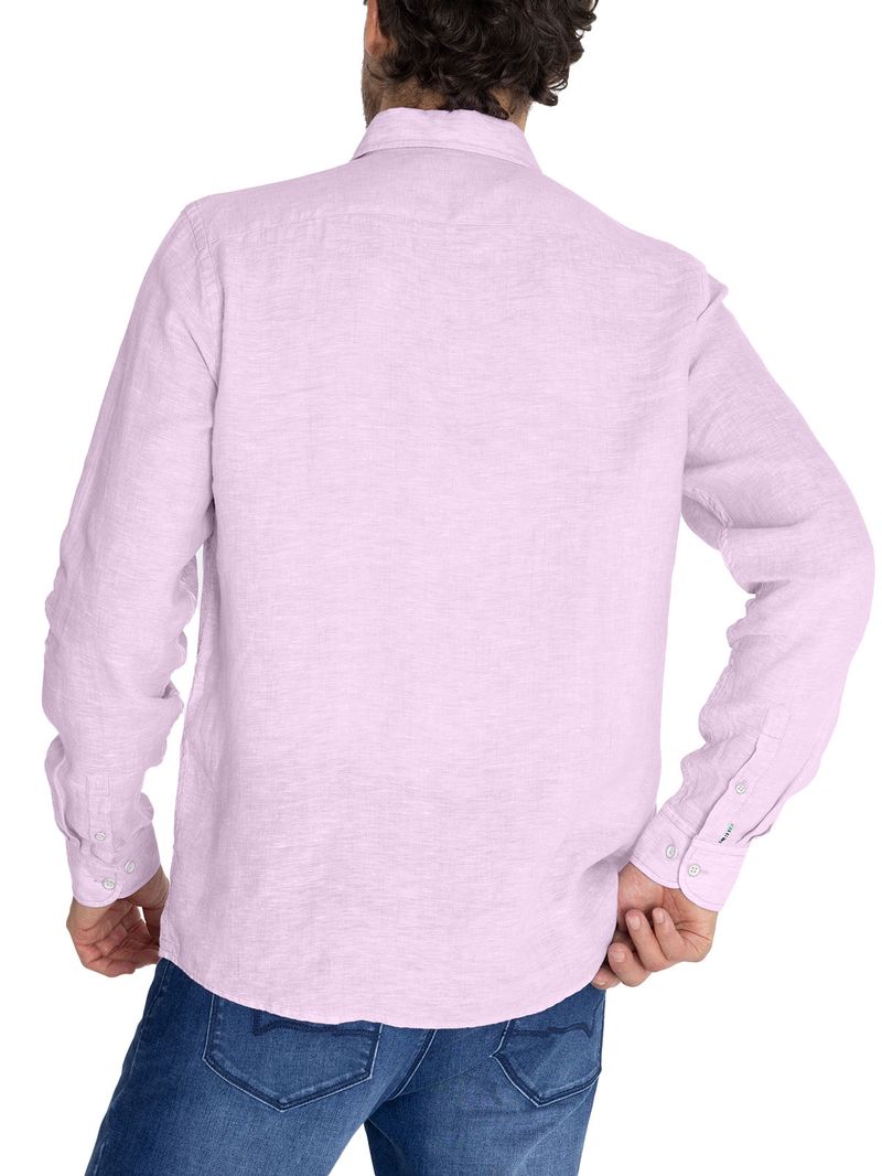 Camisa-Lino-Organico-Hombre-Linen-Lila-Rockford