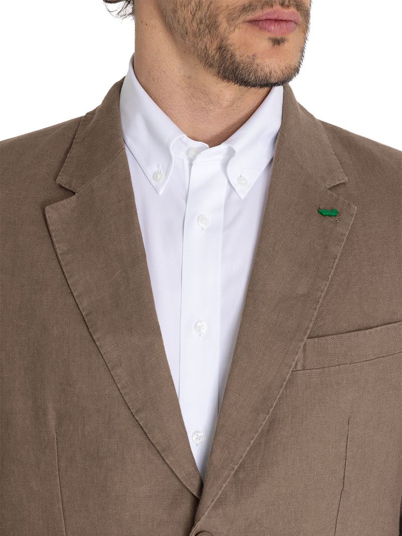 Chaqueta Lino Orgánico Hombre Amalfi Café Rockford
