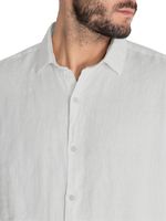 Camisa Lino Orgánico Hombre Linenpro Blanco Rockford