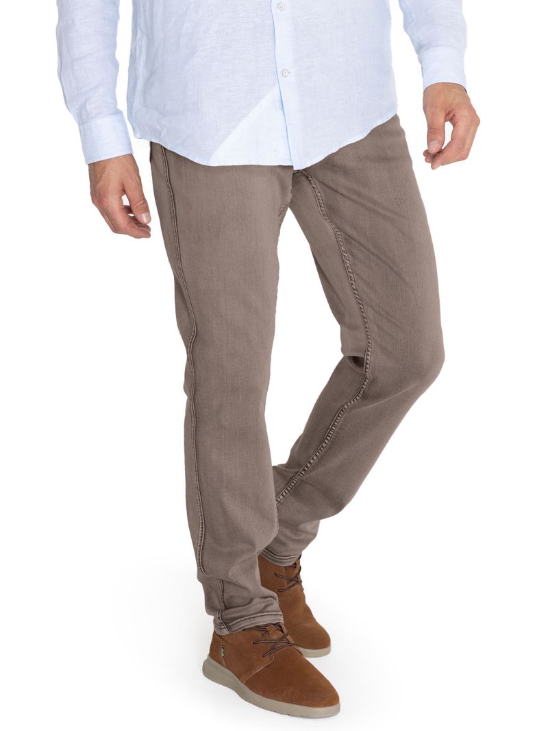 Jeans Algodón Orgánico Hombre Baycolor Café Rockford