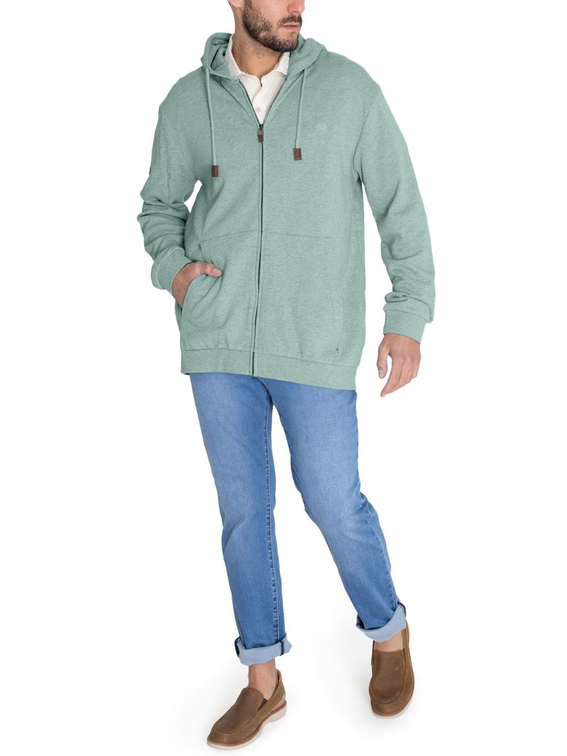 Polerón Algodón Orgánico Hombre Vico Verde Rockford