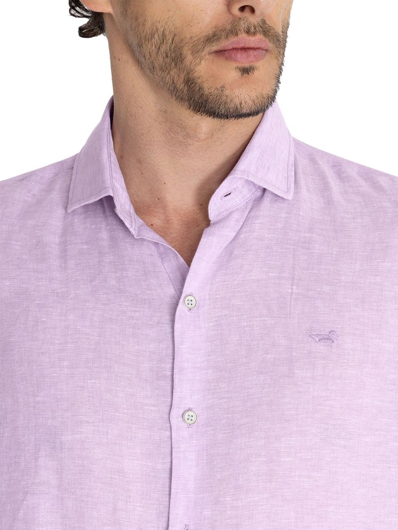 Camisa-Lino-Organico-Hombre-Linen-Lila-Rockford
