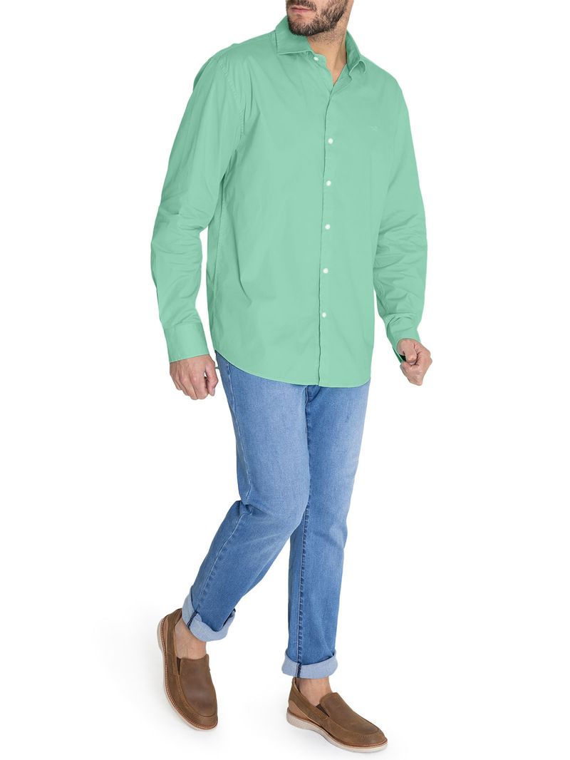 Camisa Algodón Orgánico Hombre Soft Verde Rockford