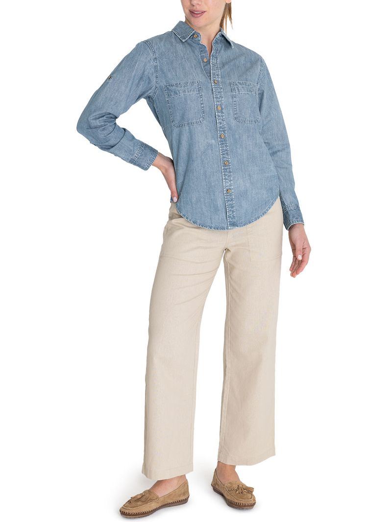 Blusa-Algodon-Organico-Mujer-Grema-Celeste-Rockford