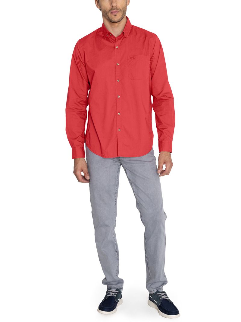 Camisa-Algodon-Organico-Hombre-Galiton-Rojo-Rockford