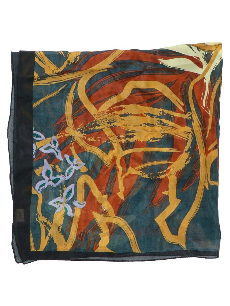 Pañuelo-Seda-Mujer-RKF-Silk-Leaf-MultiColor-Rockford