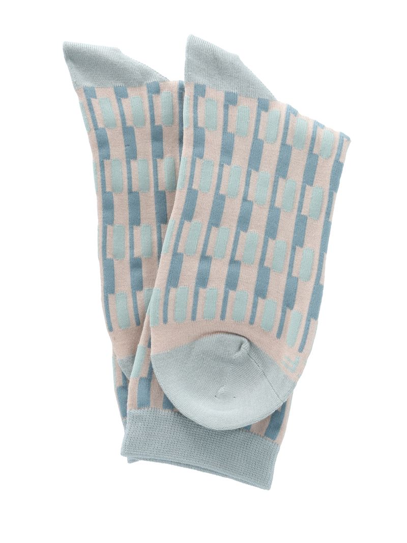 Calcetin-Bambu-Mujer-Blocks-Azul-Rockford
