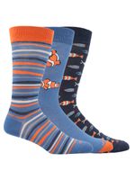Calcetin-Bambu-Hombre-Packift-Pez-Multicolor-Rockford