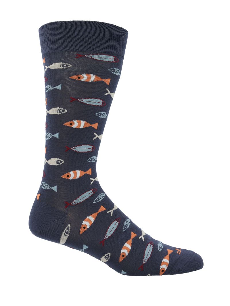 Calcetin-Bambu-Hombre-Packift-Pez-Multicolor-Rockford