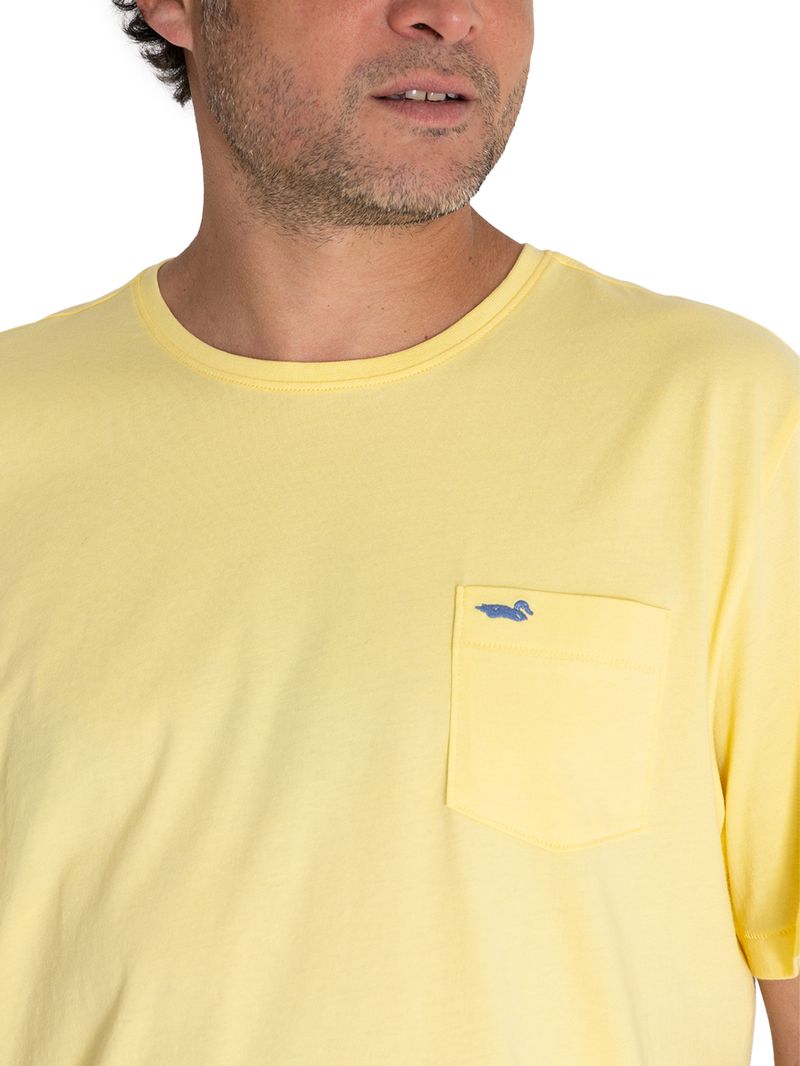 Polera Algodón Orgánico Hombre Basic Amarillo Rockford