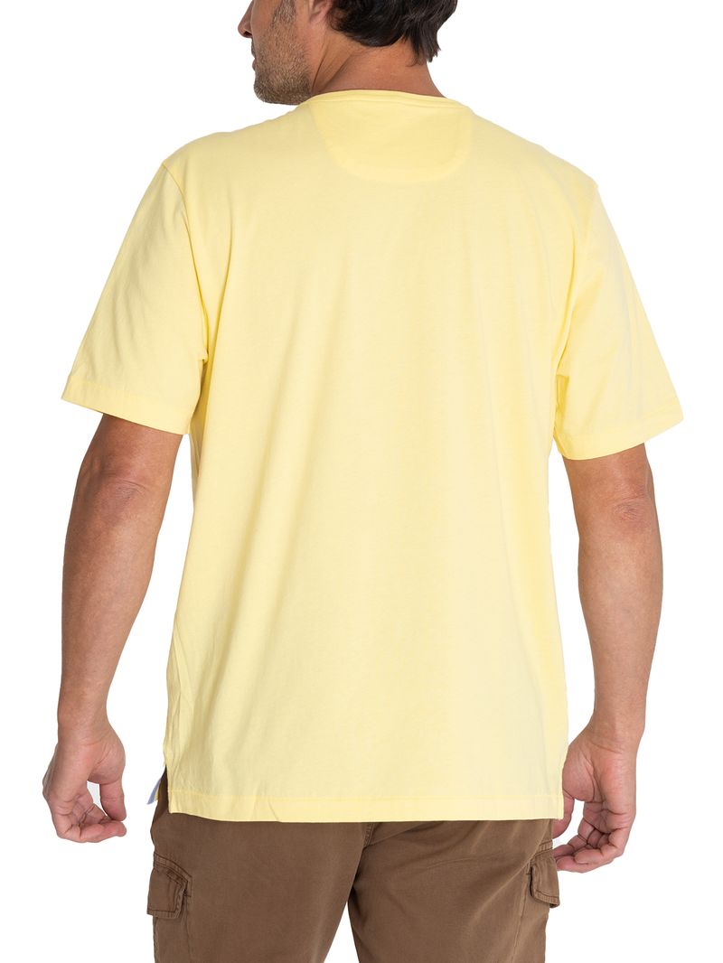 Polera Algodón Orgánico Hombre Basic Amarillo Rockford