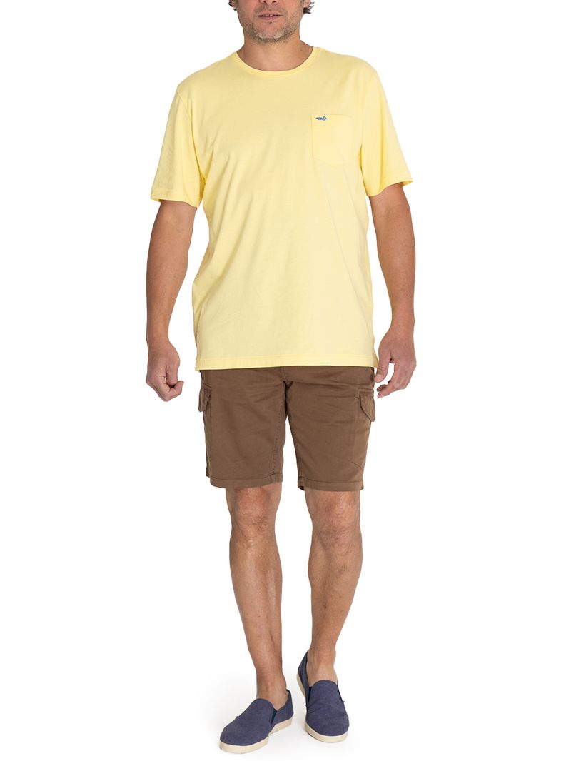 Polera Algodón Orgánico Hombre Basic Amarillo Rockford