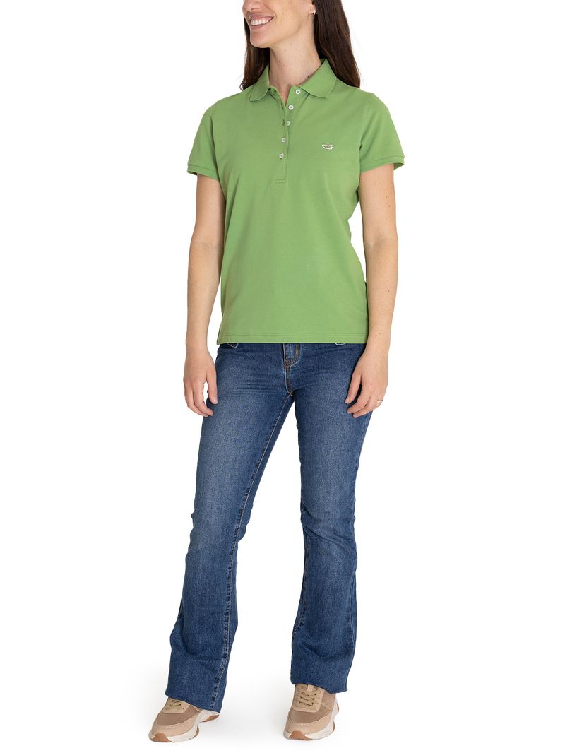 Polera Algodón Pima Mujer Sandie Verde Rockford