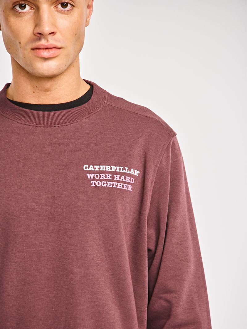 Poleron-Casual-Hombre-GRAPHIC-FRENCH-TERRY-CREWNECK-Burdeo-CAT