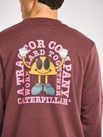 Poleron-Casual-Hombre-GRAPHIC-FRENCH-TERRY-CREWNECK-Burdeo-CAT