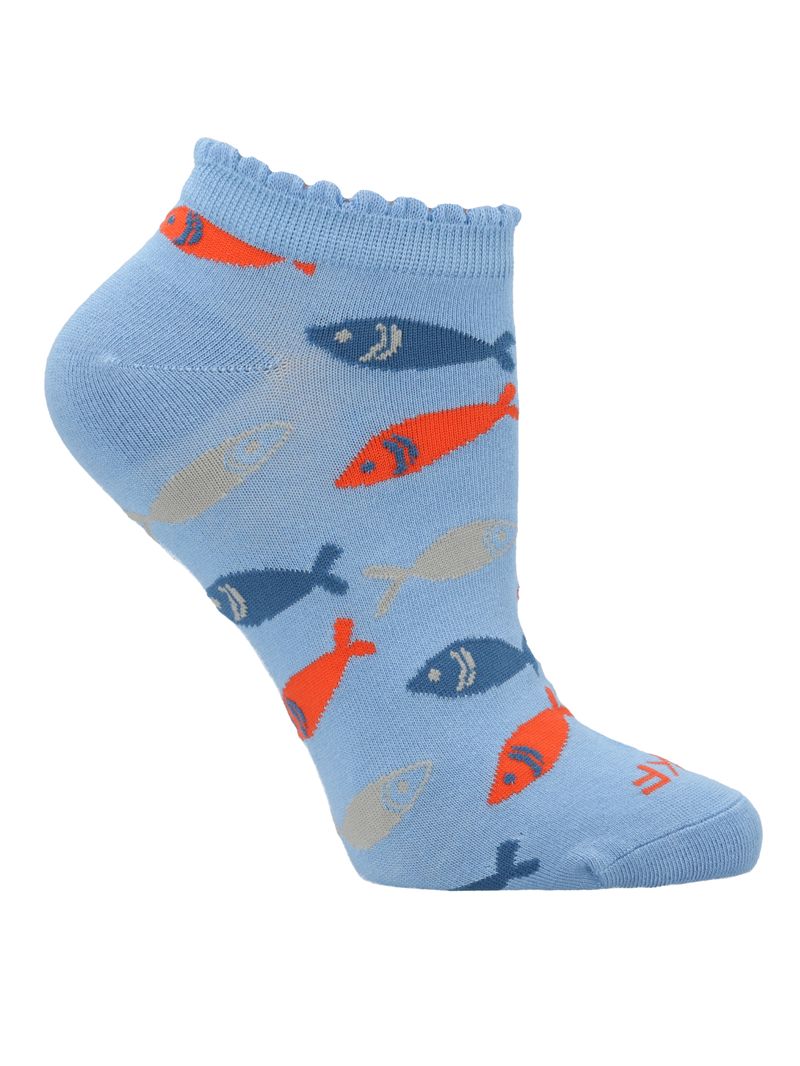 Calcetin-Bambu-Mujer-Ped-St-Fish-Azul-Rockford
