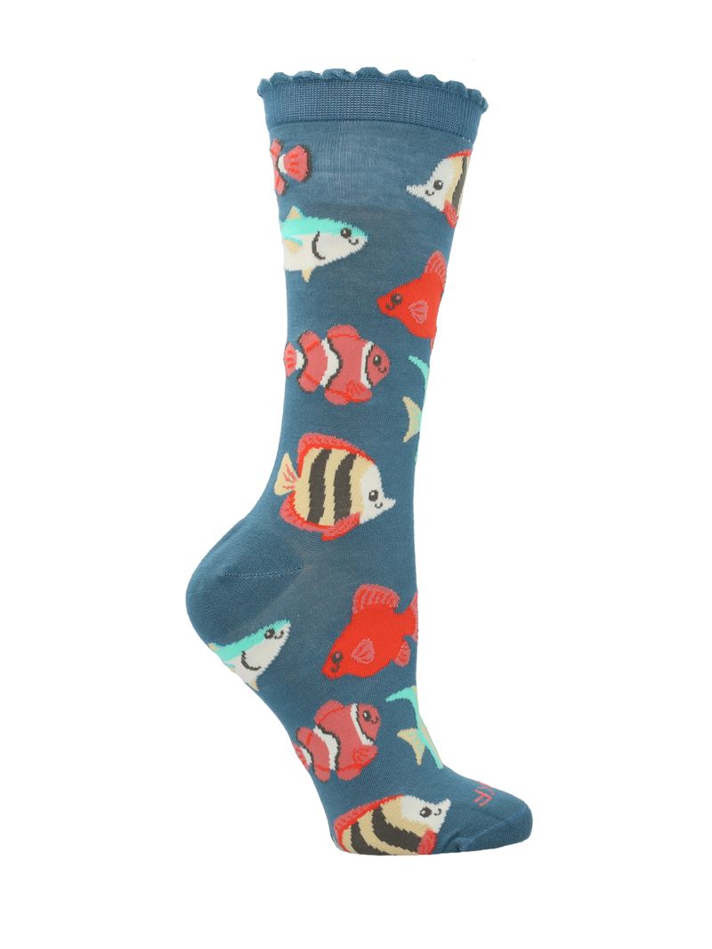 Calcetin-Bambu-Mujer-St-Fish-Azul-Rockford