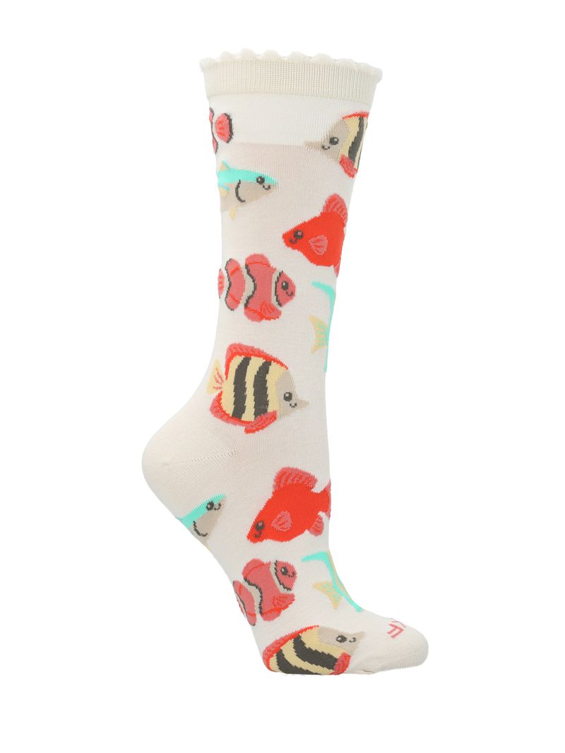 Calcetin-Bambu-Mujer-St-Fish-Beige-Rockford