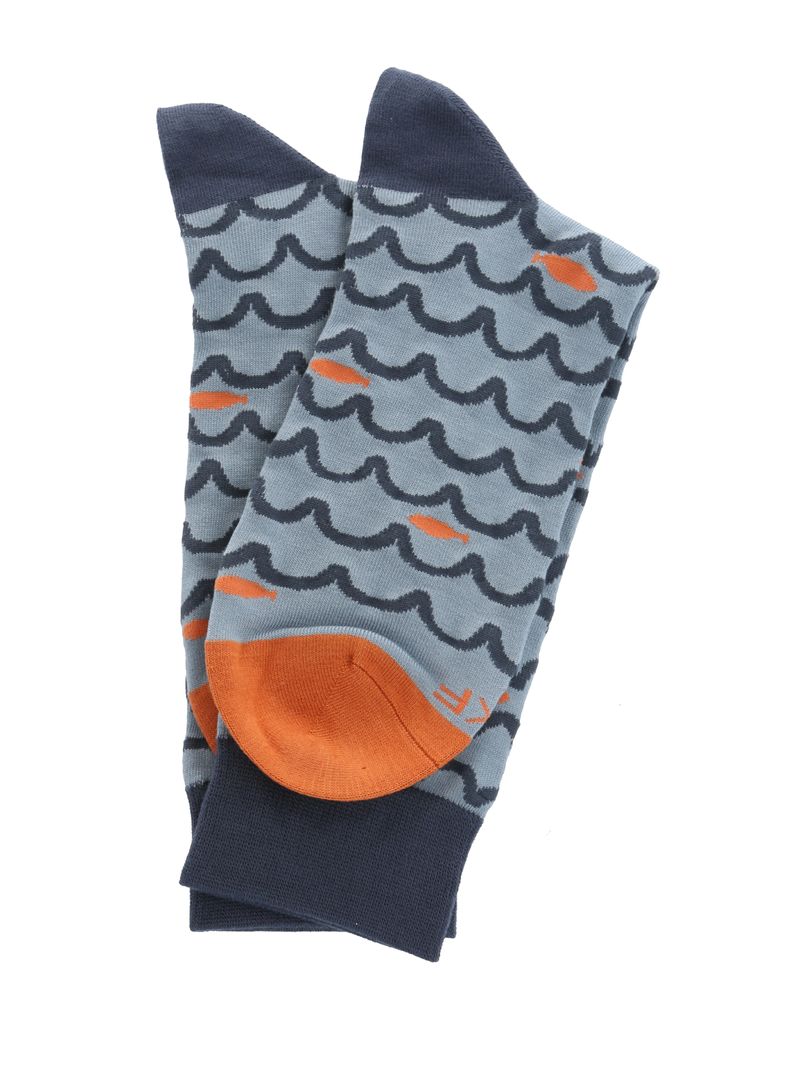 Calcetin-Bambu-Hombre-Waves-Azul-Rockford