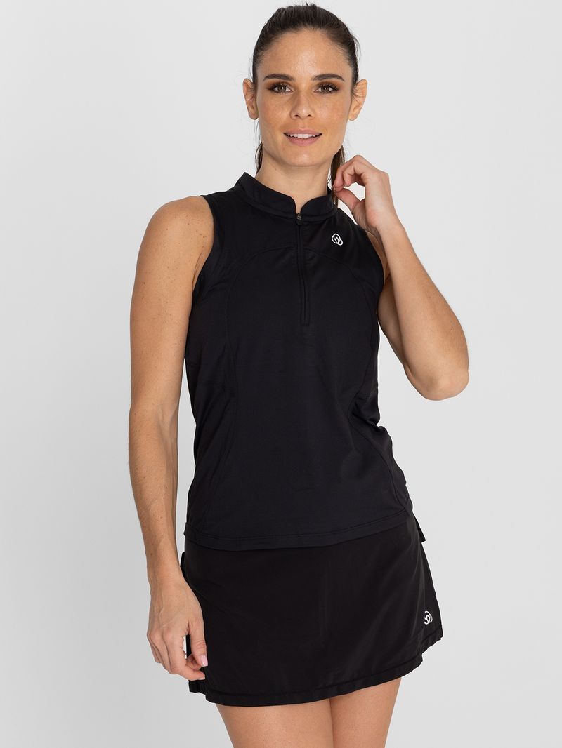 Polera-Mujer-Tank-Half-Zipper-Negra-Bsoul
