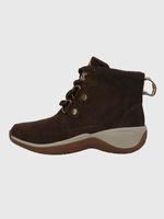 Botin Cuero Mujer Spinal Rug Lace Café Oscuro