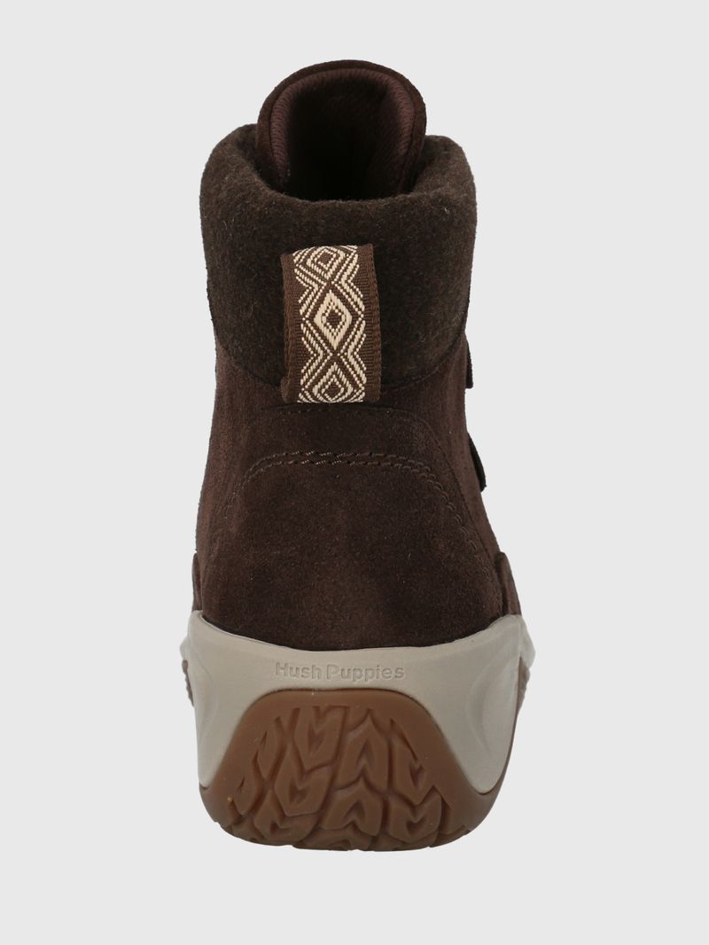 Botin Cuero Mujer Spinal Rug Lace Café Oscuro
