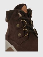 Botin Cuero Mujer Spinal Rug Lace Café Oscuro