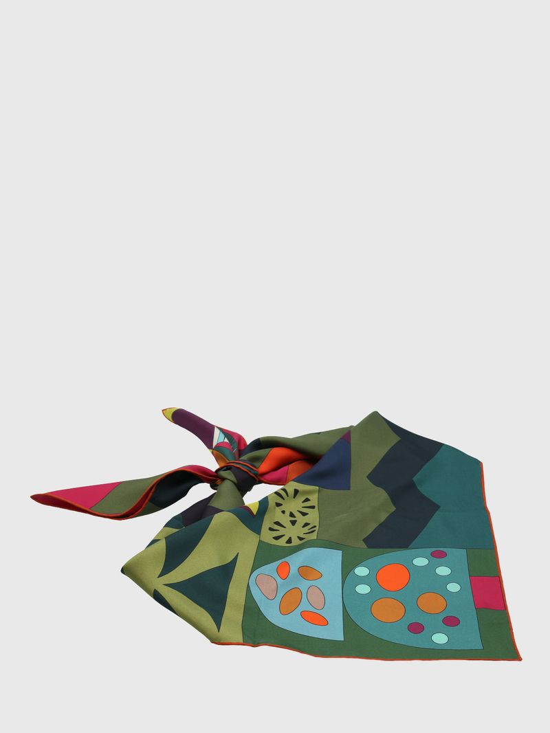 Pañuelo Seda Mujer Silk Ottavia Sacrf Verde Hush Puppies