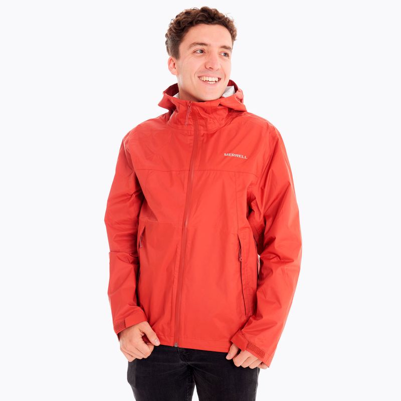 Impermeable Hombre Fallon Rain Shell Rojo Merrell-Merrell Chile