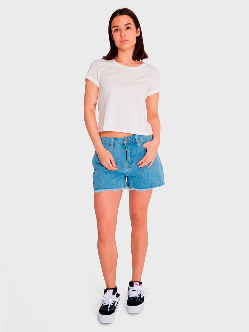 Polera Mujer Essential Crop Blanca Billabong