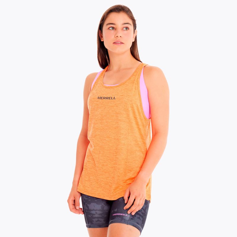 Polera Mujer Trail Running Edición Skyfire Naranjo Merrell