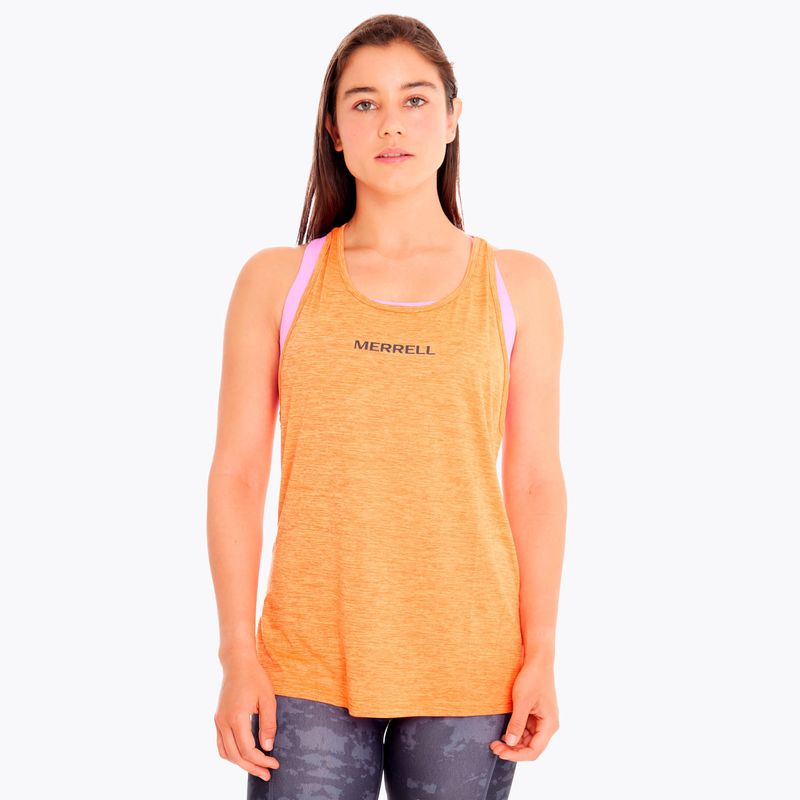 Polera Mujer Trail Running Edición Skyfire Naranjo Merrell