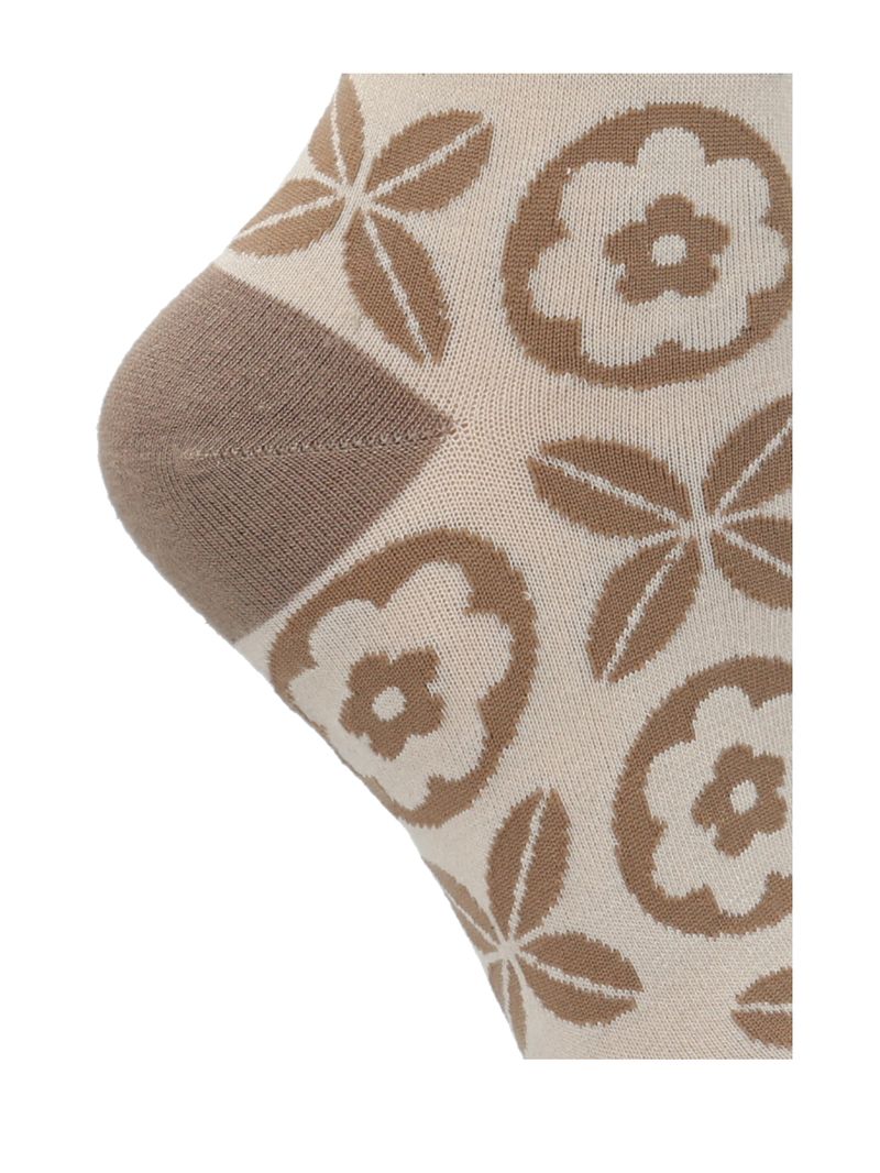 Calcetin-Bambu-Mujer-Mosaico-Beige-Rockford
