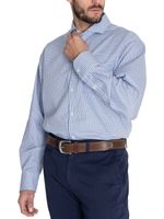 Camisa Cuello Italiano Hombre Easylife Azul Rockford
