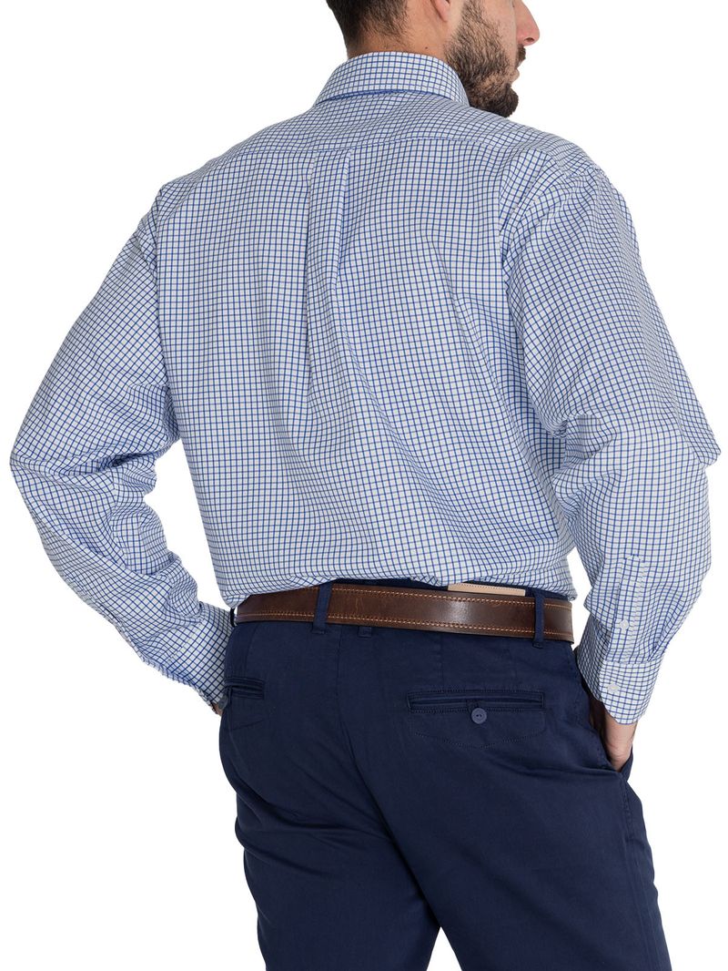 Camisa Cuello Italiano Hombre Easylife Azul Rockford