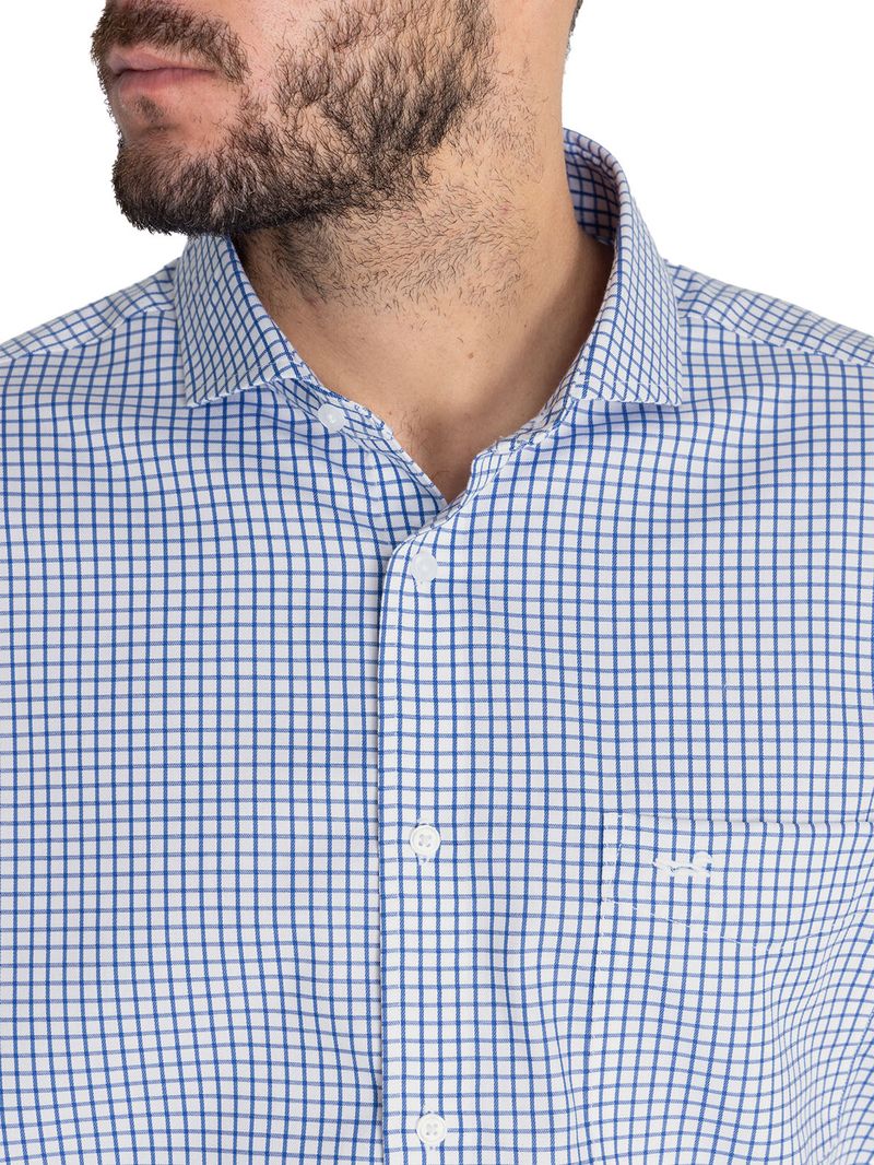 Camisa Cuello Italiano Hombre Easylife Azul Rockford