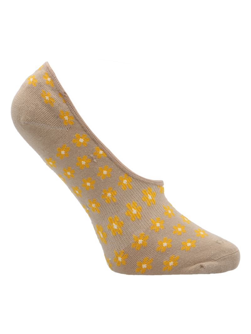Calcetín Inv Miniflor Amarillo Azaleia