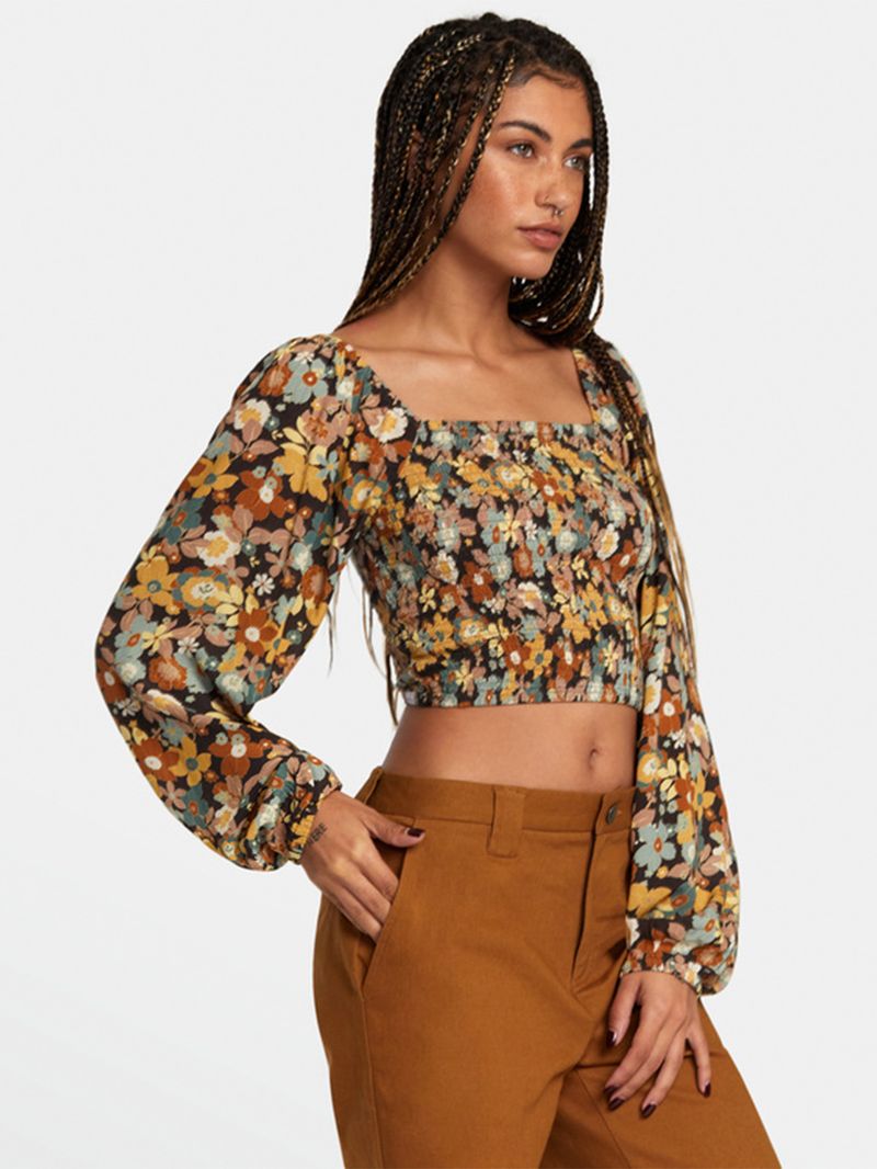 Blusa-Manga-Corta-Mujer-Saint-Top-Flower-RVCA