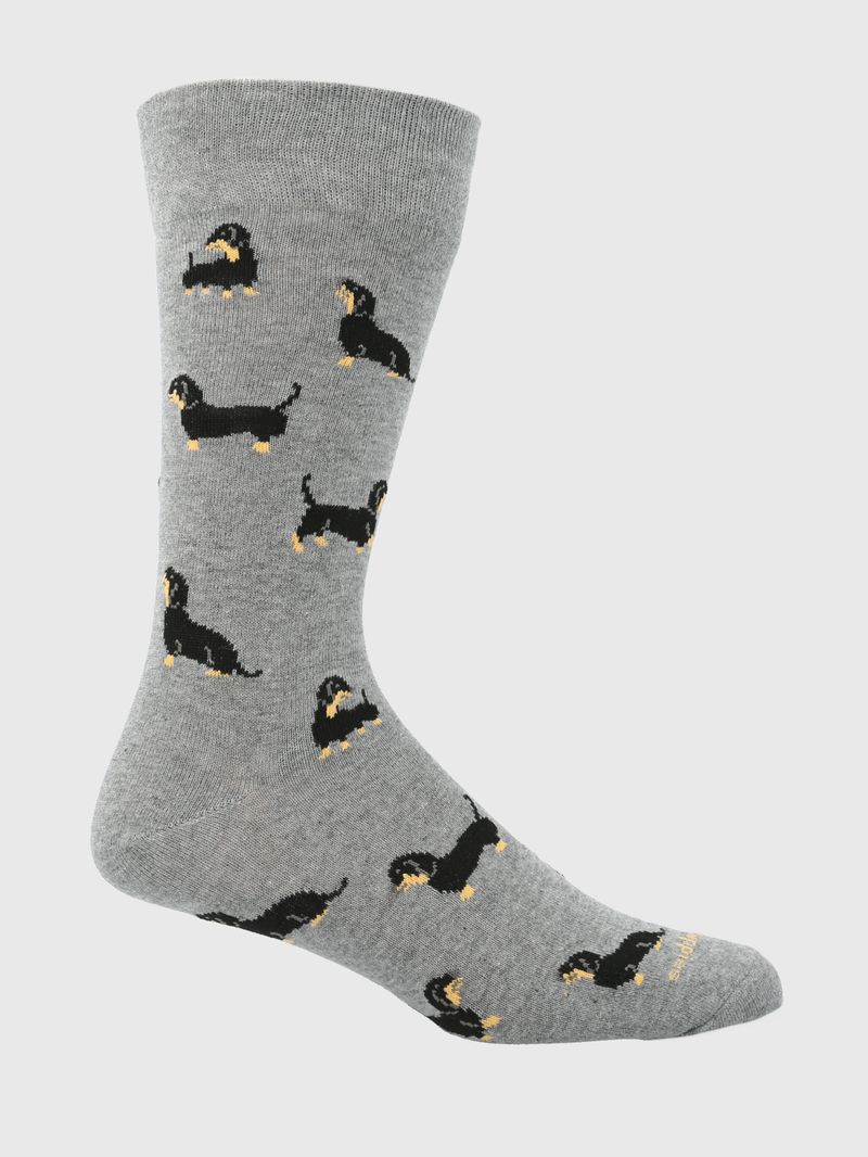 Calcetin Algodón Hombre C Cuff Shopper Gris Hush Puppies