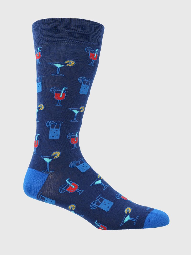 Calcetin-Algodon-Hombre-C-Cocktail-Azul-Hush-Puppies
