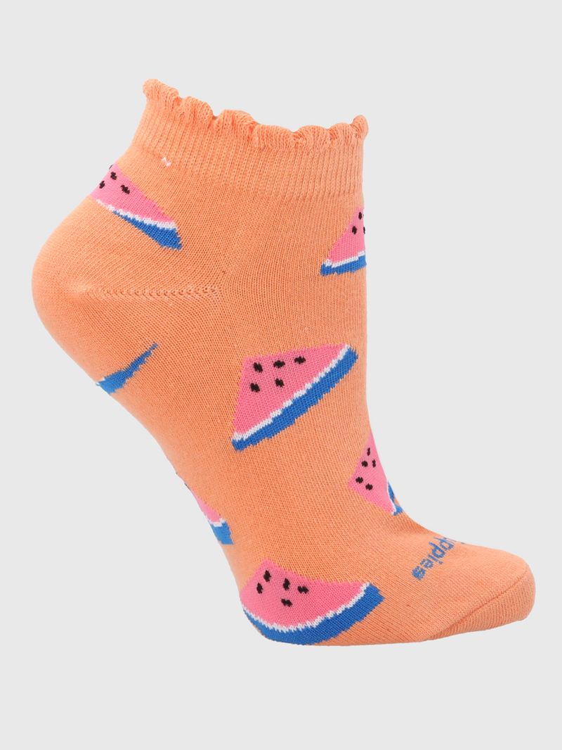Calcetin Algodón Mujer Ped St Watermel Naranjo Hush Puppies