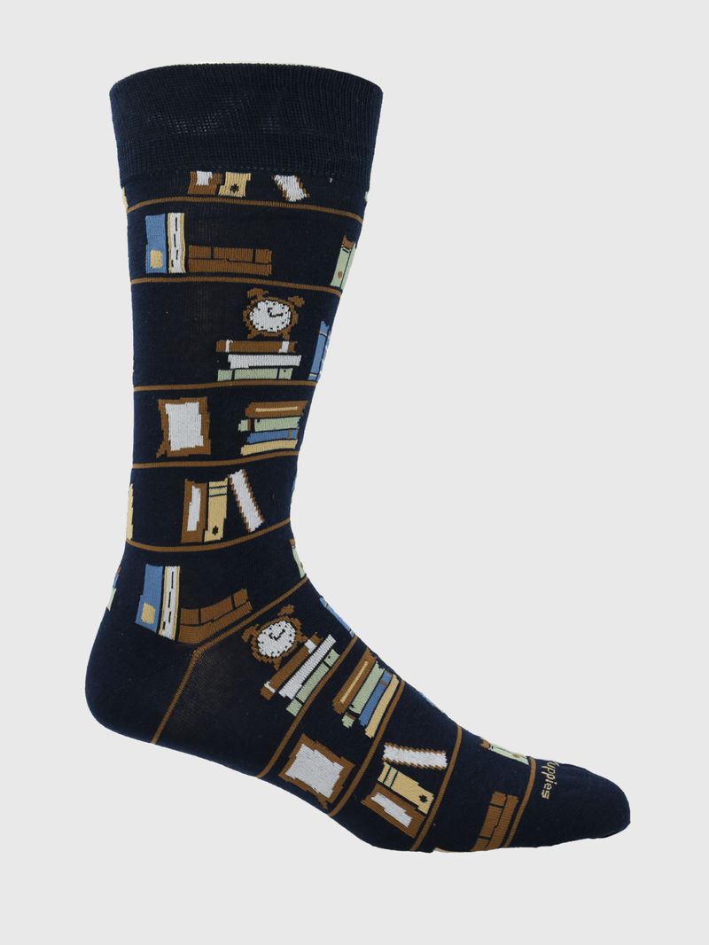 Calcetin Algodón Hombre Diff Books Azul Hush Puppies