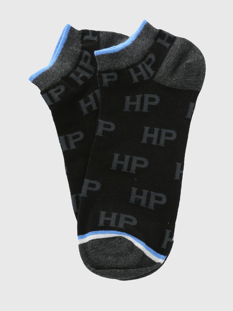 Calcetin-Algodon-Hombre-Ped-Hp-Logo-Negro-Hush-Puppies