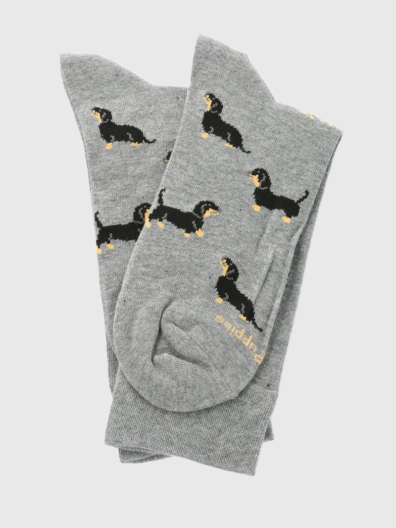 Calcetin Algodón Hombre C Cuff Shopper Gris Hush Puppies