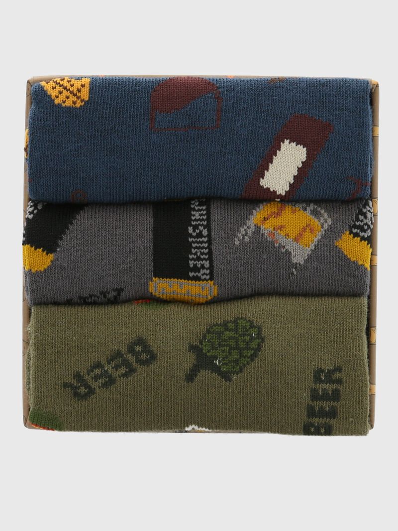 Calcetin-Algodon-Hombre-Pack-Gift-Party-Multicolor-Hush-Puppies