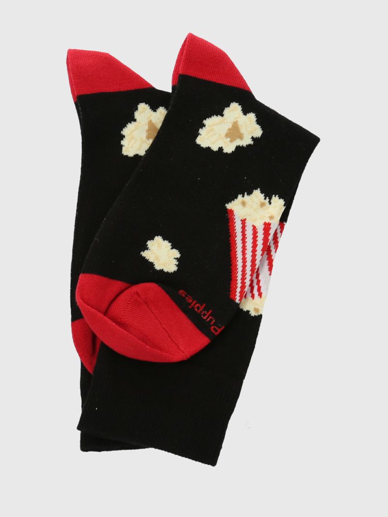 Calcetin Algodón Hombre C Popcorn Negro Hush Puppies