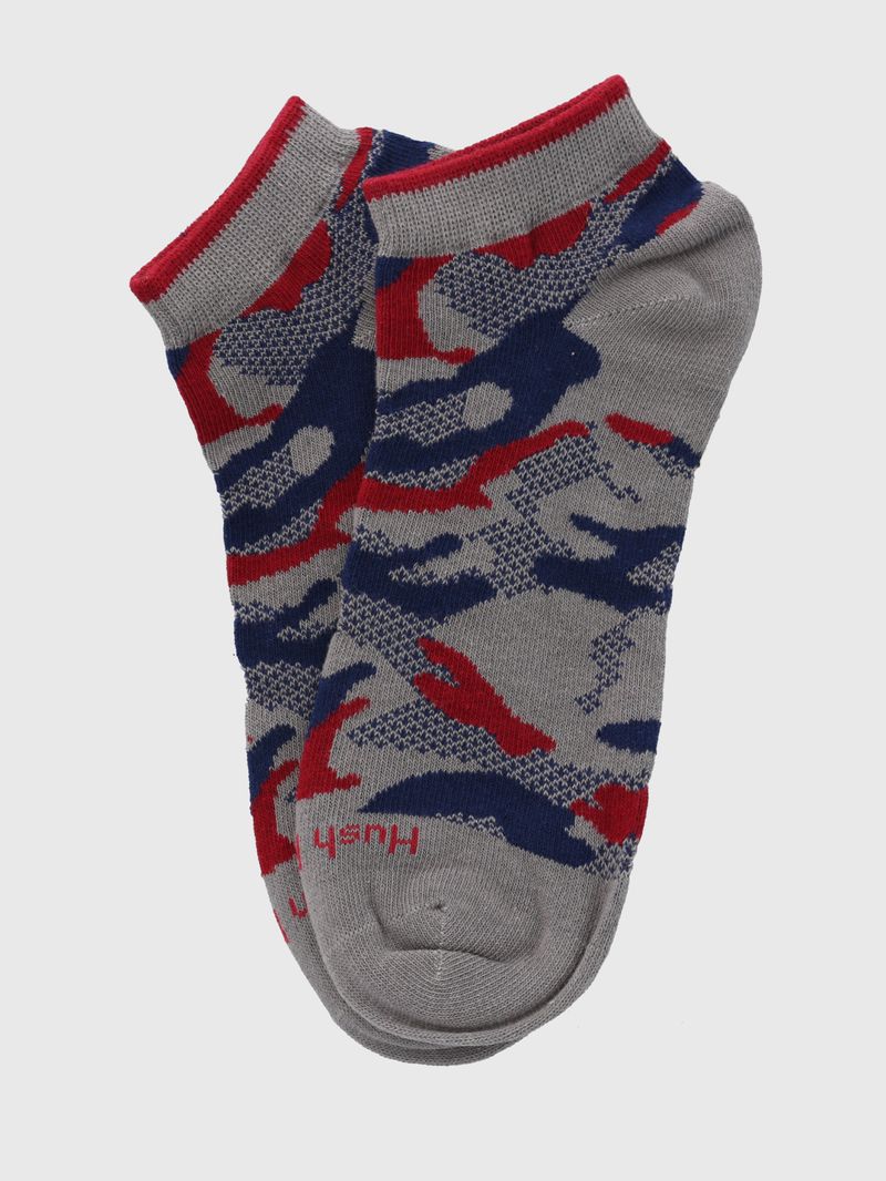 Calcetin Algodón Hombre Ped Camo Gris Hush Puppies